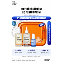 The Simple Plan Spot Less Leke & Ton Eşitleme Bakım Seti - Serum + Tonik + Temizleyici Çanta Hediyeli 3'lü