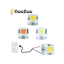 Sıcak Beyaz Led Çip 50w 30w 20w Cob Çip Gerek Yok Sürücü Led Lamba Yuvası Projektör Spot Lampada Dıy Aydınlatma 110v 20w