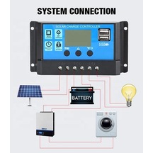 Güneş Paneli Şarj Kontrol Cihazı Regülatörü 20a 12v 24v Lcd Ekran Çift Usb Çıkışlı Pwm Akü Şarj Regülatörü Solar Panel Kelektronik