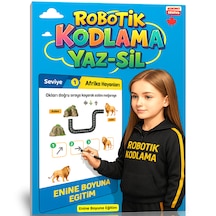 Robotik Kodlama Yaz-sil Kitabı 4-10 Yaş Birinci Seviye