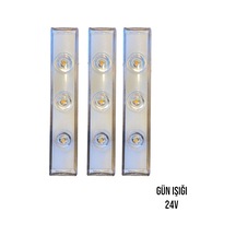 3 Mercekli 24v Gün Işığı Tente Armatür Şeffaf