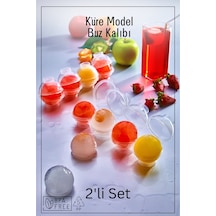 4'lü Küre Buz Kalıbı - Buzluk - 2'li Set Plastik Diğer
