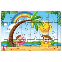 Yaz Mevsimi İlk Puzzlem Çocuklar İçin Eğitici-Öğretici Ahşap Oyuncak 24 Parça