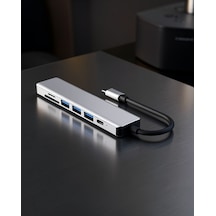 8 Portlu Type-c Hub Sd Tf Usb Ethernet 4k UuczzzzApple Uyumlu Macbookçeviriciiiiiii1 Diğer