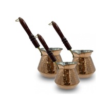 Tombik Cezve Kalın Bakır 3'lü Set