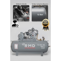R.m.d Kompresör Pistonlu Hava Kompresörü 500 Lt 3 Kafa 12 Bar 10 Hp I Pa390ı12b