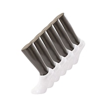 6'lı Paket Düz Sneakers Çorap 9004/beyaz Beyaz