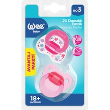 Wee Baby 2 Li Damaklı Emzik No:3 - Pembe