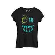 Maske - Monster Siyah Kadın Tshirt