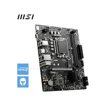 Msı Mb Pro H610m-e Soket 1700 Ddr5 5600mhz Oc Hdmı Vga M.2 Usb3.2 1x 1g Lan Matx
