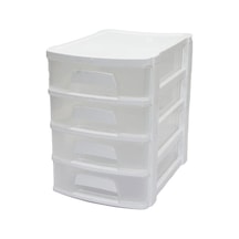 Tonton - No:2 Çekmece 4 Katlı 16.5x21.5x24cm Beyaz Veya Siyah Herhangi Bir Renk Gönderilir 5705