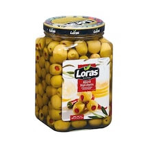Loras 181 - 200 KB Biber Dolgulu Yeşil Zeytin Cam 900 G