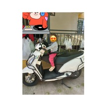 Jupiter Motosiklet Çocuk Koltuğu, Emniyet Kemerli, Siyah Deri, Kollu, 2-8 Yaş Arası, li