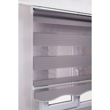 Etekli Gri Pileli Zebra Kaliteli Güneşlik Stor Perde