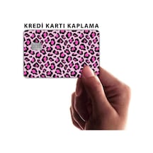 Pembe Leopar - Papara, Tosla, Otobüs Kart Kaplama Stickeri Kredi Kartı Için Diğer