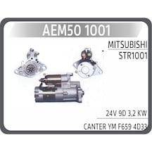 Aem Marş Motoru Mıtsubıshı Canter Fe635 F659 24v - 3.2 Kw - 9 Diş Aem50 1001 Str1001 M8t80071 M8t81671 Me012995