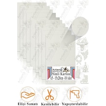 Beyaz Simli Karton A5 15x20 Cm 10 Lu 1 Paket Simli Fon Kartonu Parıltılı Kağıt Anasınıfı Kreş Etkinlik Proje Beyaz