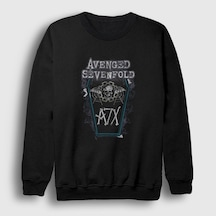 Presmono Unisex Coffin Avenged Sevenfold Sweatshirt Siyah