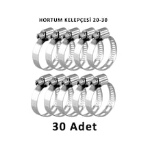 Ayarlı Metal Hortum Kelepçesi Vidalı 20-30 mm 30 Adet