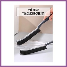 Bezos 2 Li Çok Amaçlı Temizlik Fırçası & Derz Fırçası & Mutfak Banyo Temizlik Fırçası Rengaren