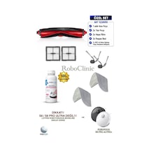 Roborock S8 Pro / S8 Pro+ Robot Süpürge Uyumlu Yedek Parça. Fırça, Hepa Filtre, Mop Paspas, Deterjan