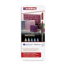 Edding 1200 Keçeli Kalem 6'lı Metal Set