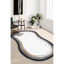 West Home Makinede Yıkanabilir Kaymaz Taban Leke Tutmaz Kesimli Salon Halısı Mutfak Halısı Ve Yolluk 609 White
