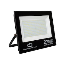 Powermaster Pm-22583 200 Watt - 220 Volt Beyaz 6500k Ip66 120 Işık Açısı Siyah Slim Kasa Led Projektör Diğer