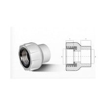 Ege Yıldız Pprc 25X1/2 Dişi Adaptör Gri (138100410)