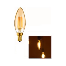 Ct-4280 4 Watt Rustik Led Buji Ampul A14 Amber Tekli Cool White E27 Led Ampul 6 Watt Yok A'dan G'ye