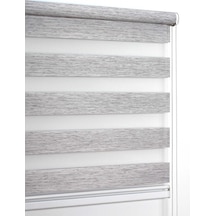 Buperde Açık Gri Eko Bambu Zebra Stor Perde