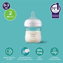 Doğal Tepkili Cam Biberon, 120ml, 0-3 Ay, Scy930/01