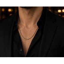 Royal Zincir Altın Renk Halat Zincirli 55-60 Cm Erkek Kolye, Kuyum Model Şık Günlük Zincir Kolye 316l Paslanmaz Çelik Premium Kalite, Üstün Dayanıklılık Renkli