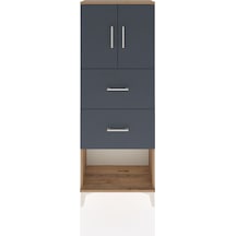Arges Dolap 2 Raflı 2 Çekmeceli 2 Kapaklı 60x30x163 Çam-antrasit Atlas Çam