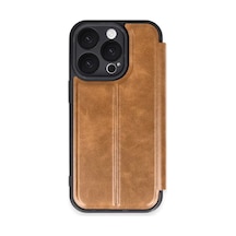 Newface Apple İphone 16 Pro Kılıf Flip Cover - Taba
