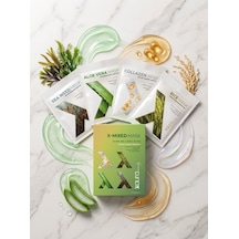 Xaura Beauty X-mixed Mask Set 4'lü Karma Kağıt Yüz Maskesi Paketi Kolajen, Pirinç, Aloe Vera, Den