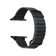 Butam Bilişim Watch Ultra 49mm Uyumlu Krd-78 Pu Deri Kordon Strap Kayış Clo- Koyu Gri