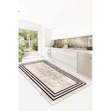 West Home Dijital Baskı Yıkanabilir Kaymaz Taban Leke Tutmaz Bej Mutfak Halısı Salon Halısı Ve Yolluk Wh 413 Beige