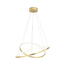 Ömür Avize Alex Gold 2 Li Ledli Avize 30 40 Cm Çap Beyaz