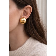 Gold Trend Dots Küpe Altın
