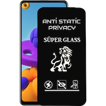 Samsung Galaxy Uyumlu A21s Tam Kaplayan Anti Statik Hayalet Süper Cam Ekran Koruyucu