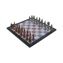 Gifthome Metal Satranç Takımı-seti büyük osmanlı antik Taş Ve Bah