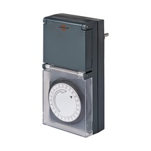 Brennenstuhl Zamanlayıcı Mz 44, Mekanik Zamanlayıcı Prizi Günlük Zamanlayıcı, Ip44 Korumalı, Yüksek Temas Koruması Ve Koruma Kapaklı Gri