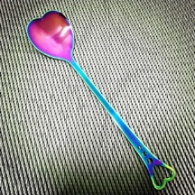 Dancemonkey 2 Adet Paslanmaz Çelik Kahve Ve Çay Kaşık, Set Çok Renkli