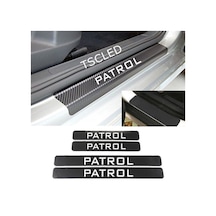 Nissan Patrol Karbon Kapı Eşiği Koruma Sticker (4 Adet)