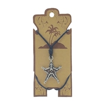 Unisex Koton İp Askılı Ve Gümüş Antik Kaplamalı Tribal Kolye - Kgkk-04 Çok REnkli