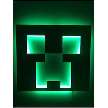 Minecraft Creeper Led Işıklı Tablo