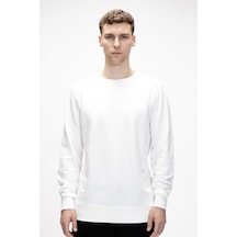 Bad Bear Corner King Size Beyaz Crewneck Erkek Sweatshirt Beyaz