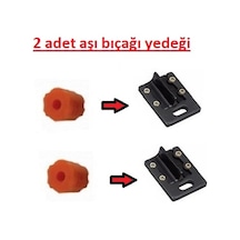 4 Lü Aşı Makası Yedek Bıçak+Tampon Omega Tip Seti