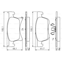 Opel Corsa E 1.3 2014-2018 Bosch On Balata N11.1713